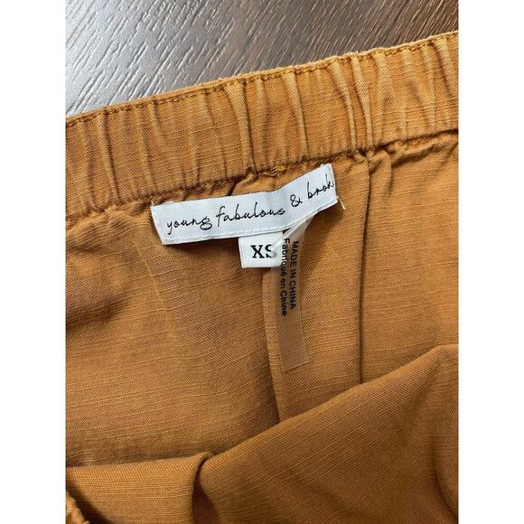 Young Fabulous & Broke Strapless Jumpsuit Casual Lounge Comfort Orange Sz XS - Picture 4 of 8